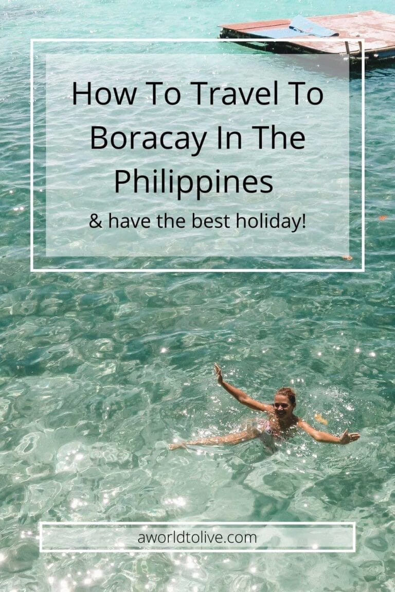Swimming in the ocean in the Philippines. Boracay Travel Guide