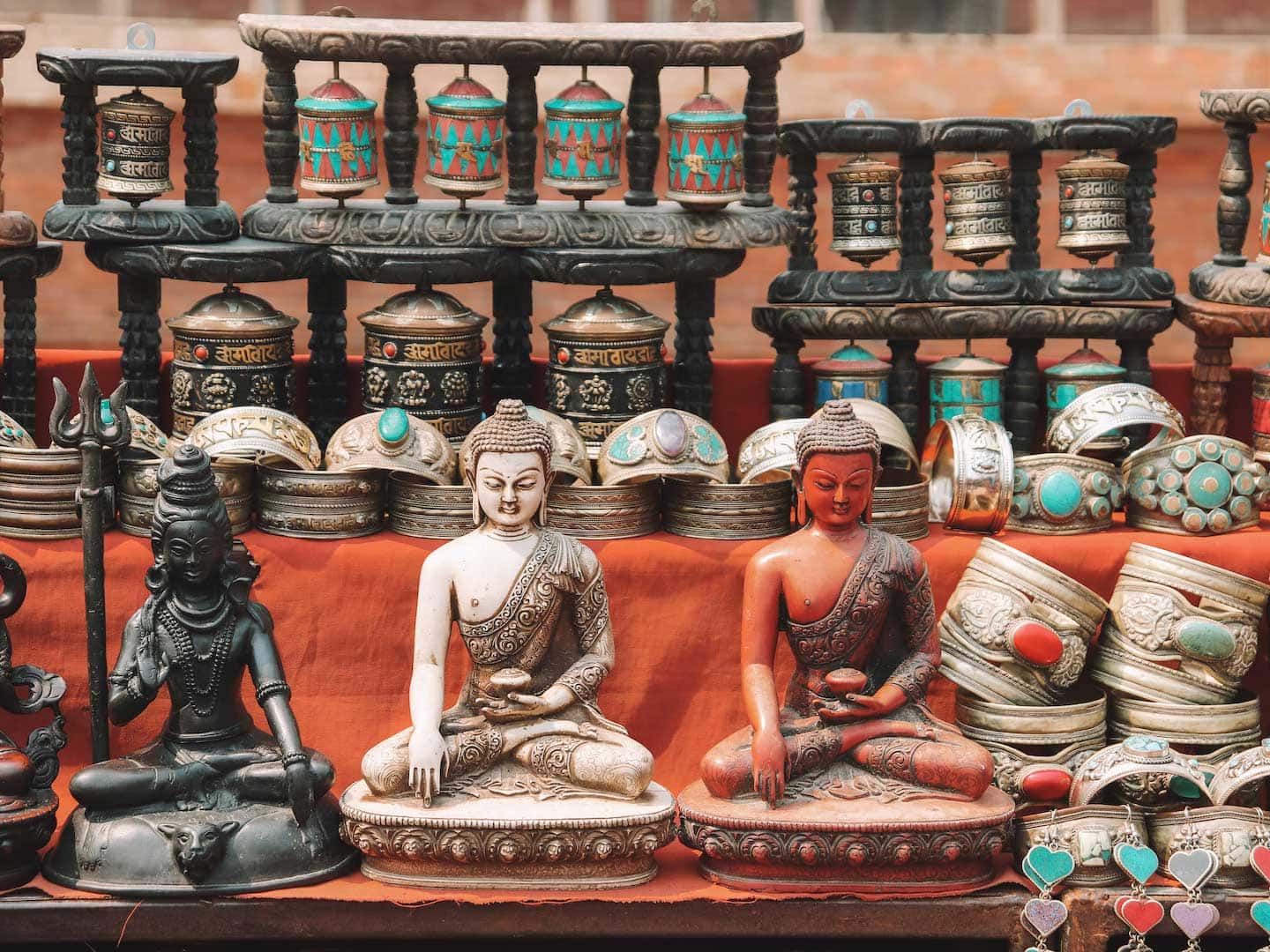 Local souvenirs sold at Patan market. Kathmandu Travel Guide