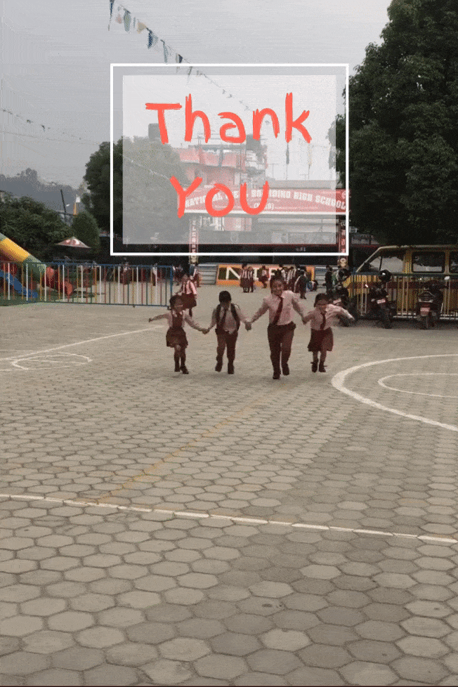 Igwr children running at school in Nepal