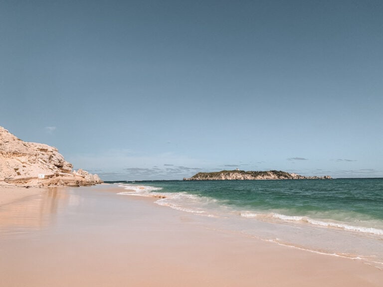 An empty beach on a sunny day in Australia. Taken in the Margaret River Region Western Australia