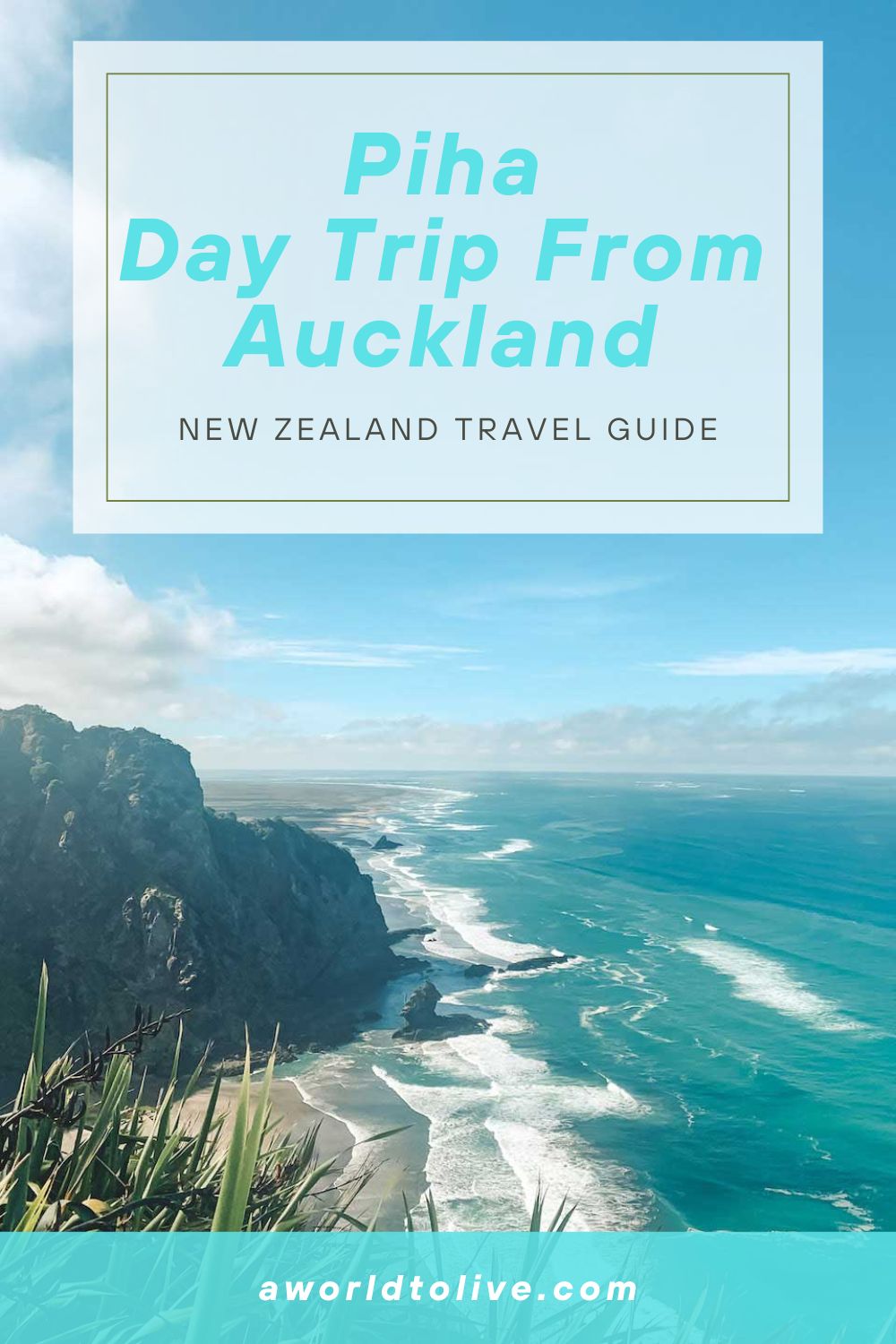 Coastal views in New Zeland, day trip to Piha