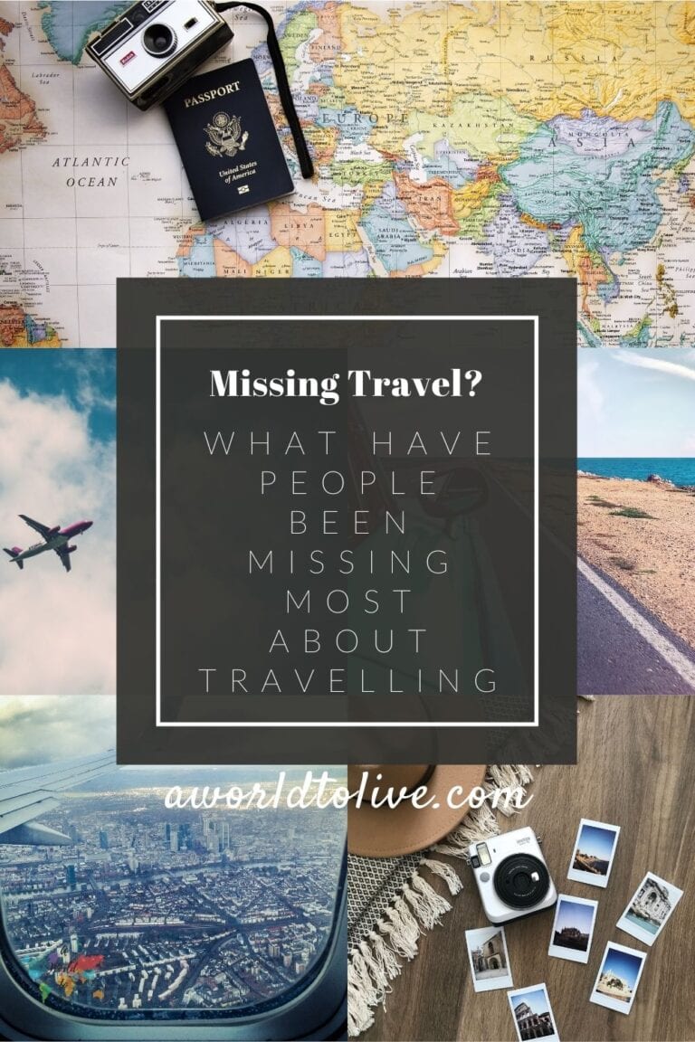 Multiple travel related images and title to this guide "what do people miss most about Travelling"