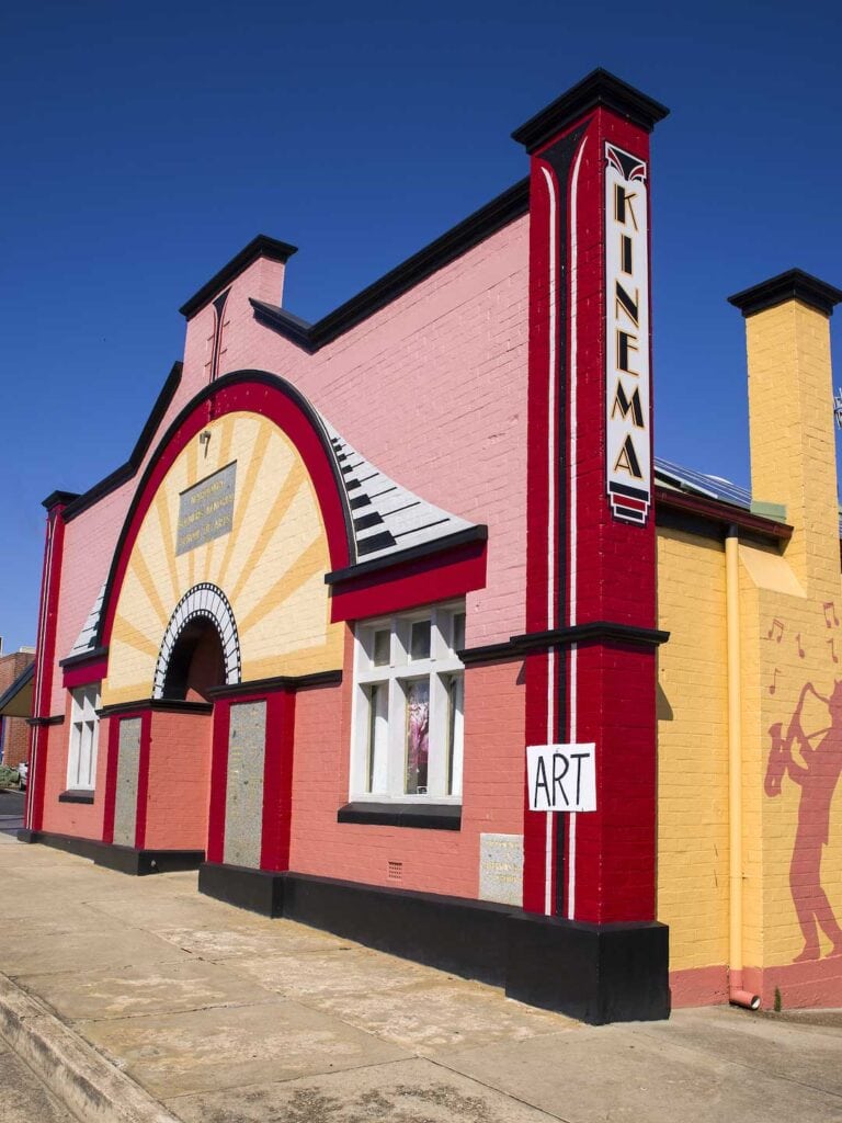 Old and colorful movie theater in Narooma on the south coast of nsw