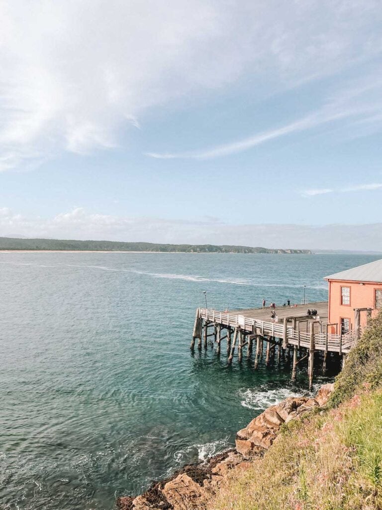 The historical Tarth Wharf along the Sapphire coast in NSW
