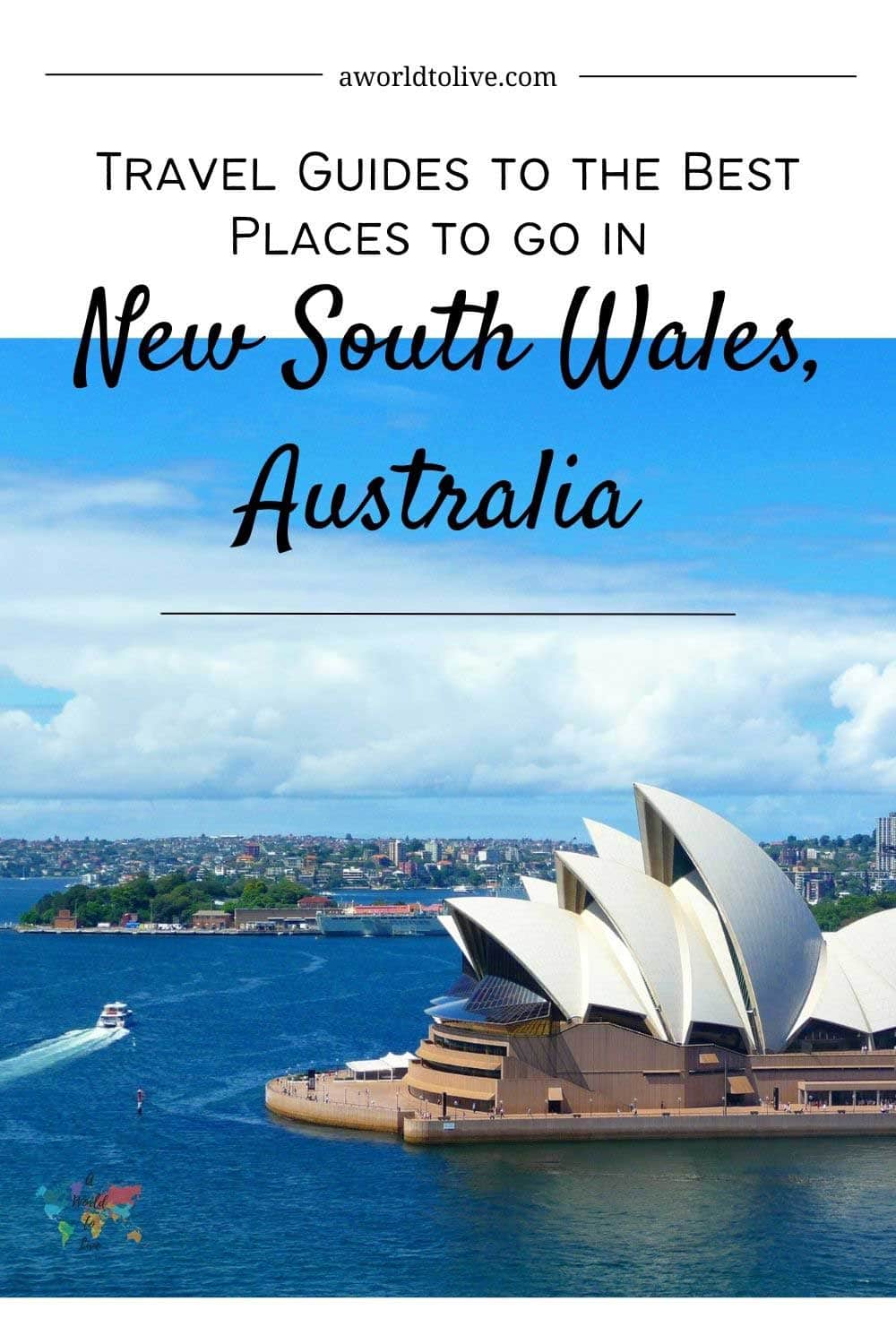 Sydney Harbor and the Sydney opera house on a sunny day. New South Wales Australia
