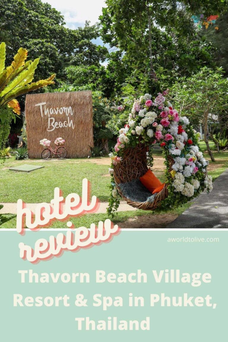 A bright image of the garden at Thavorn Beach Village resort in Thailand