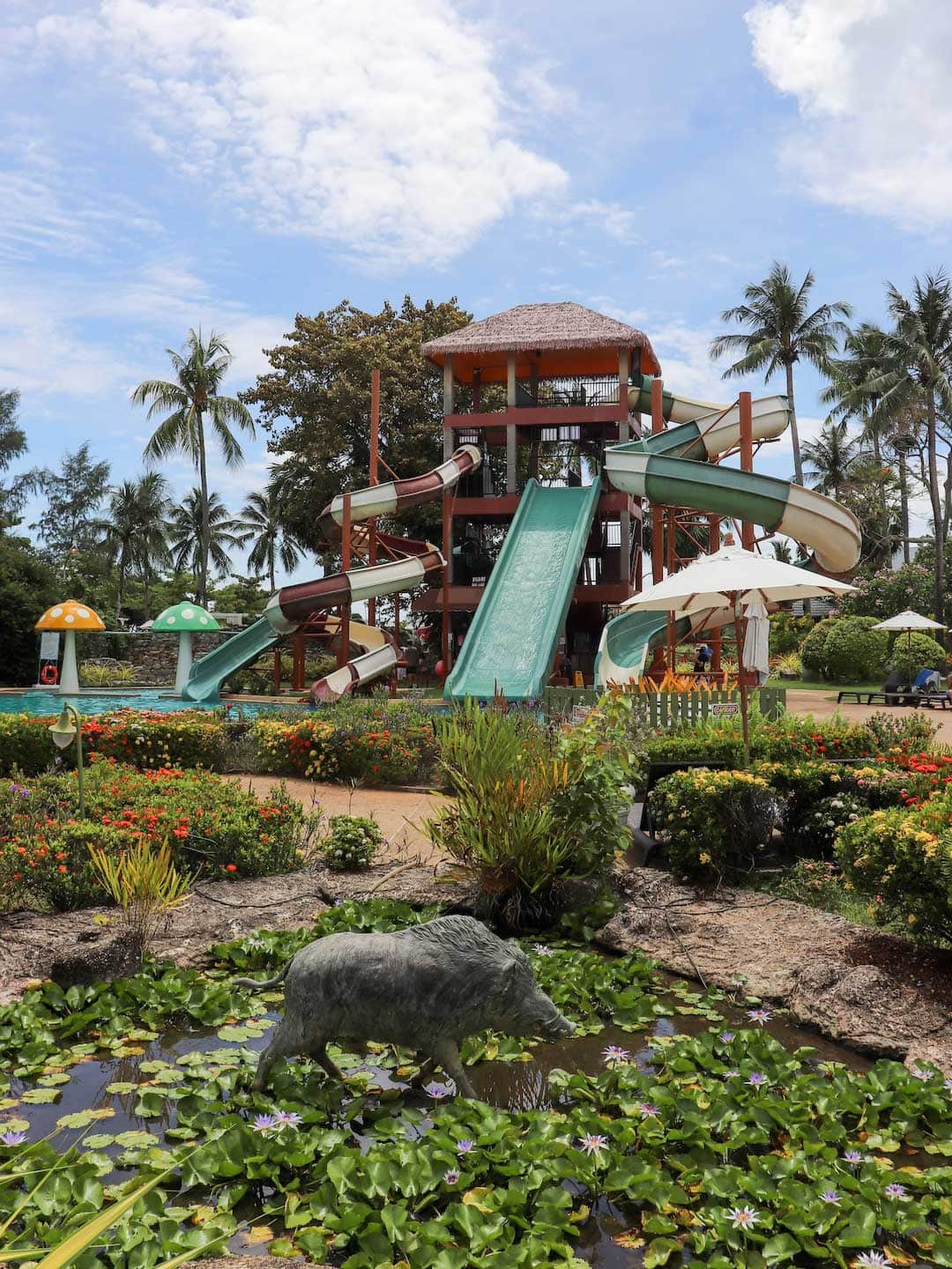 The water park at Palm Beach Resort
