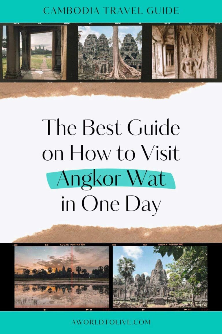 an info graphic advertising this new blog post on how to visit Angkor Wat in one day