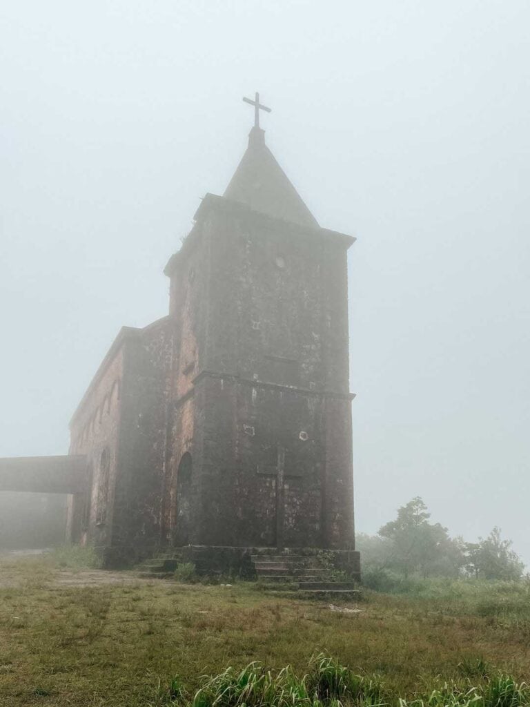 Mysterious old church in Bokor National Park