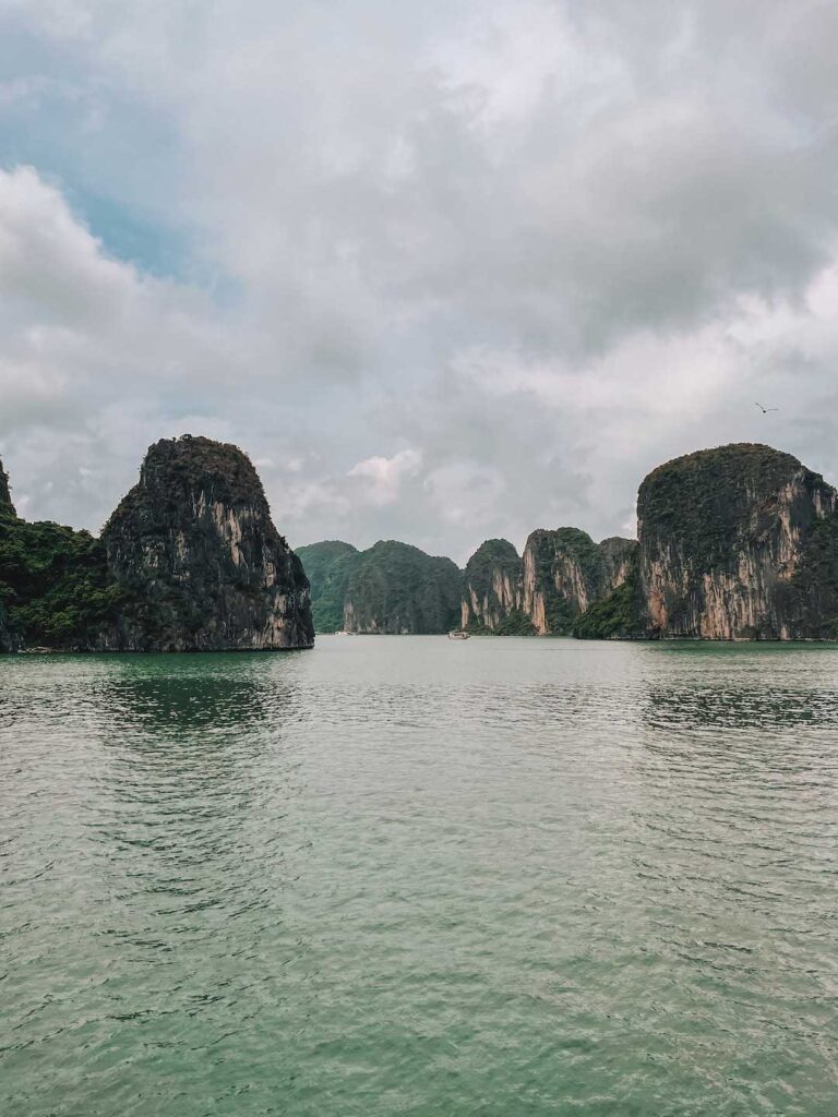 View from our cruise on Halong Bay, In northern Vietnam