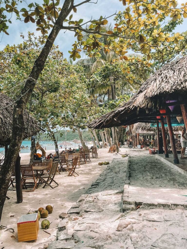 wooden chairs & tables for restaurants on sao beach