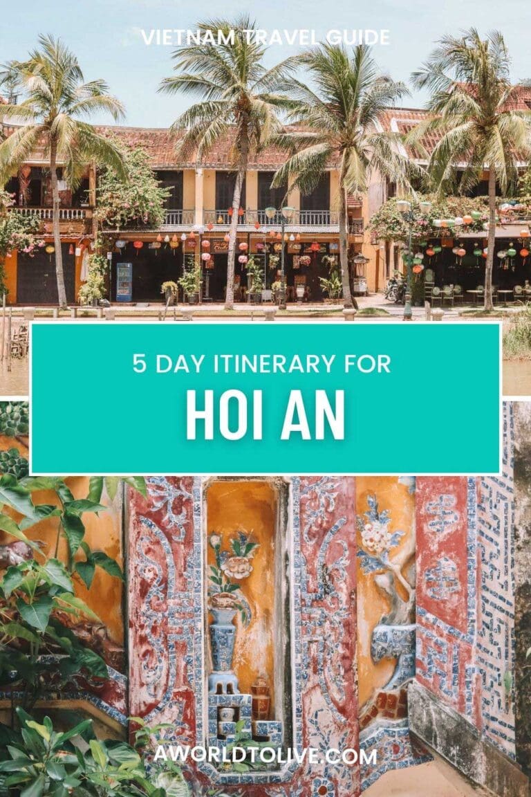 5 day itinerary for Hoi An. Share on Pinterest