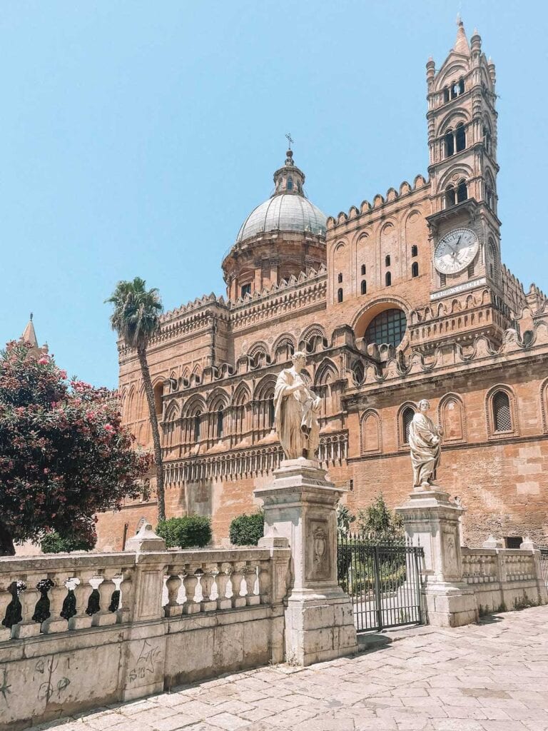 Cathedral in Palermo, listing the best day trips from palermo
