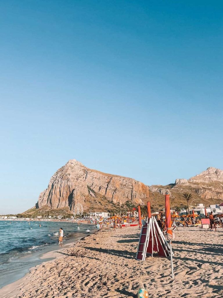 main beach in San Vito Lo Capo Sicily, exploring on day trips from Palermo