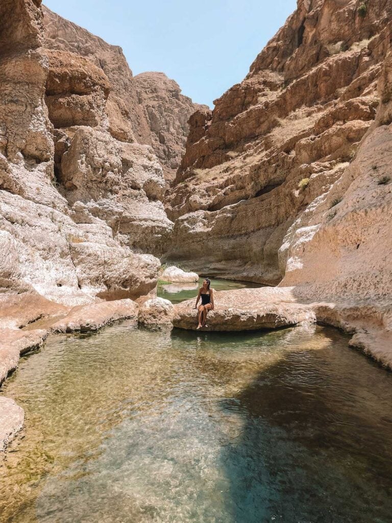 enjoying the wadi shab in Oman
