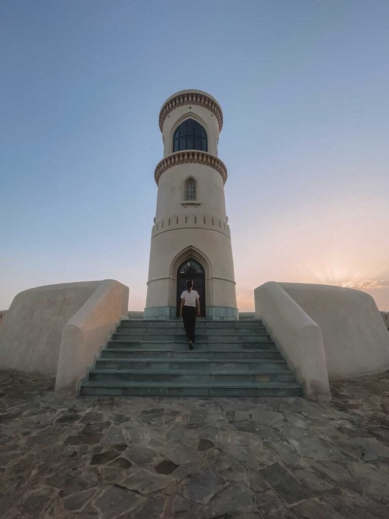 Sunsets from the lighthouse in Sur, all apart of adventures in Oman.