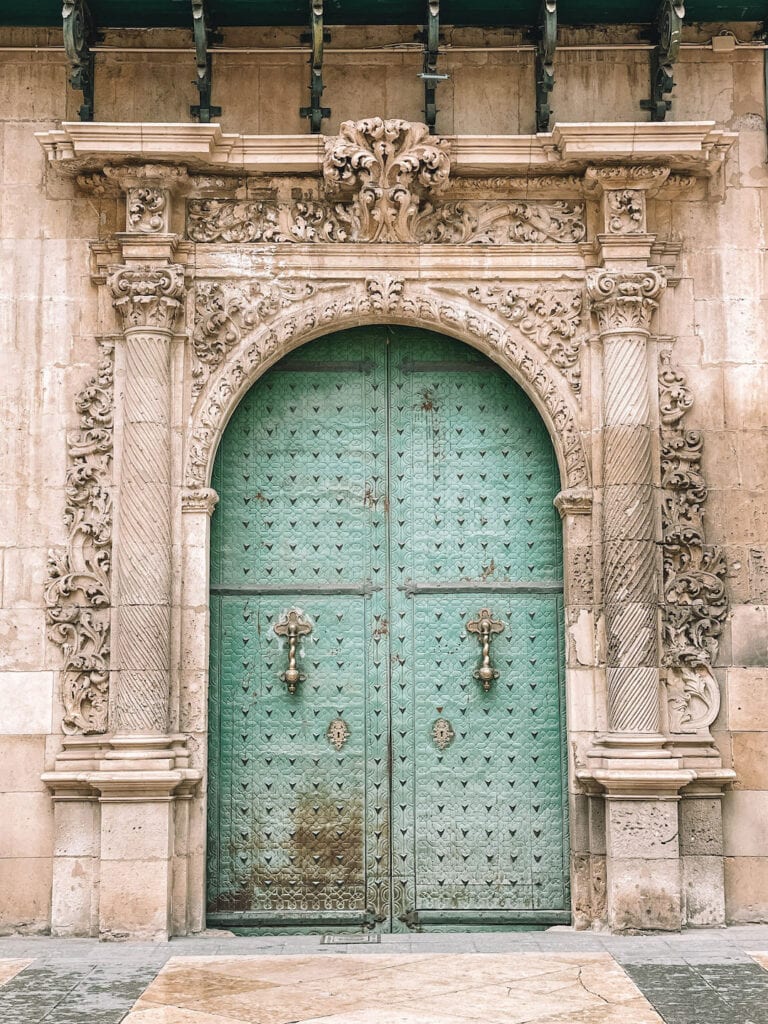 One of the main doors on Alicante town hall