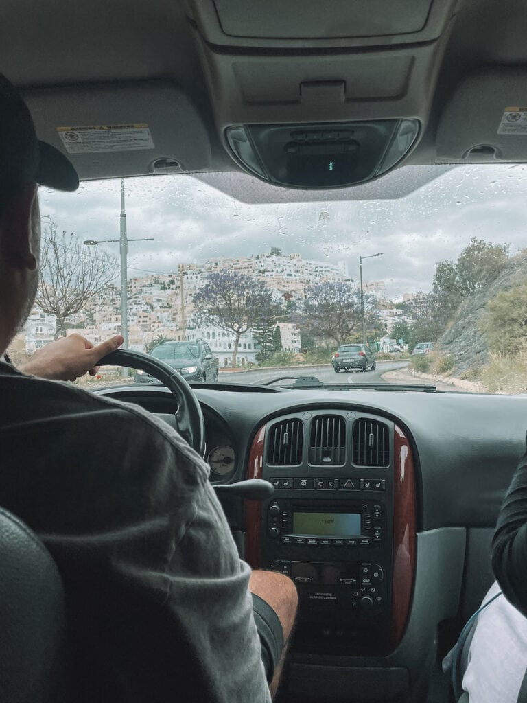 Taken from inside the car as we drive to Mojacar Pueblo