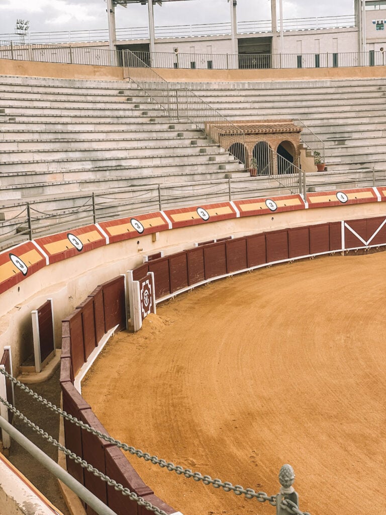 Inside the bullring in Vera, Spain