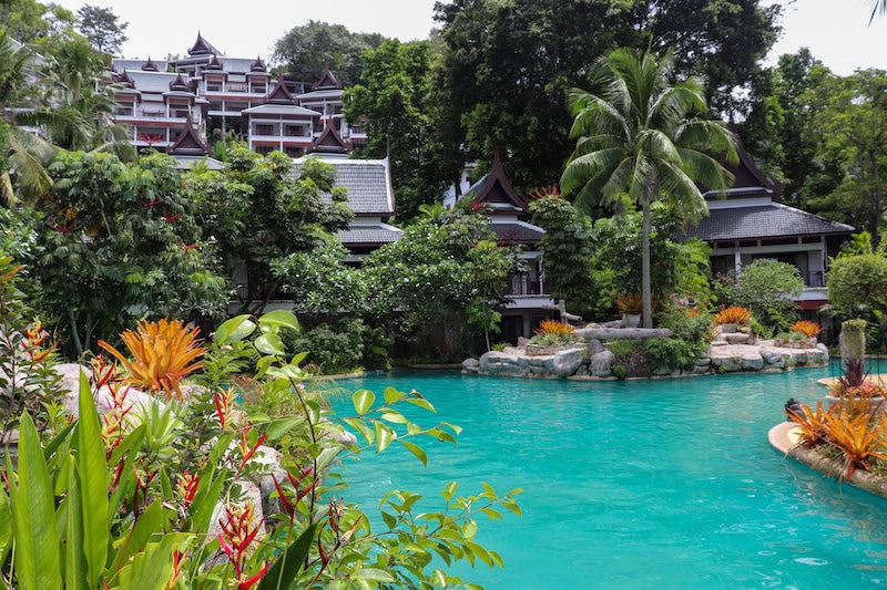 Lagoon swimming pool and room at Thavorn Beach Village Resort