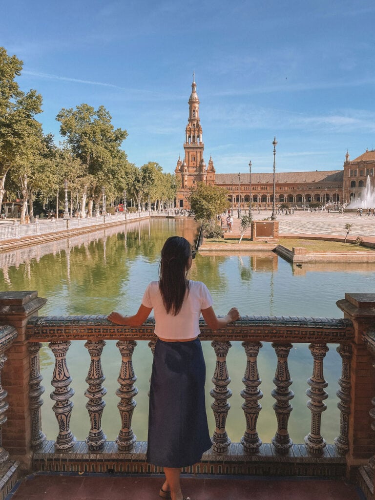 standing in Plaza de España