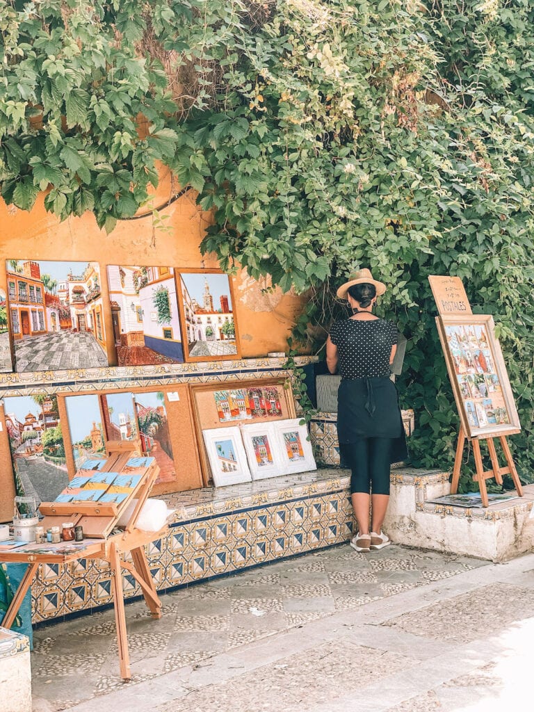 local artist in Santa Cruz, Seville