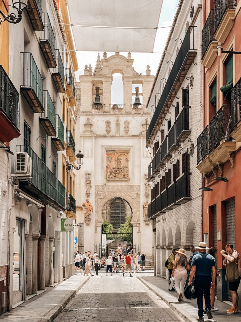 Tourists on the streets of Seville