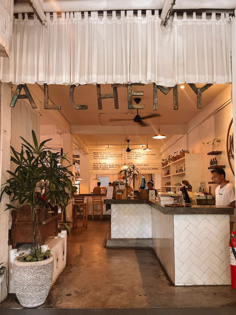 Entrance to Alchemy Vegan Cafe in Ubud