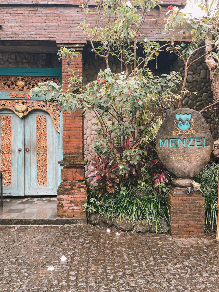 Front entrance of Menzel Ubud - unique places to stay in Ubud
