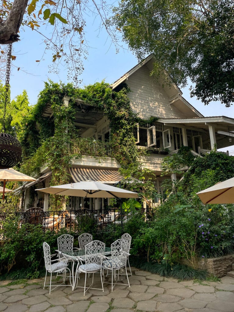 Outside of Chivit Thamma Da Coffee House in Chiang Rai, Northern Thailand