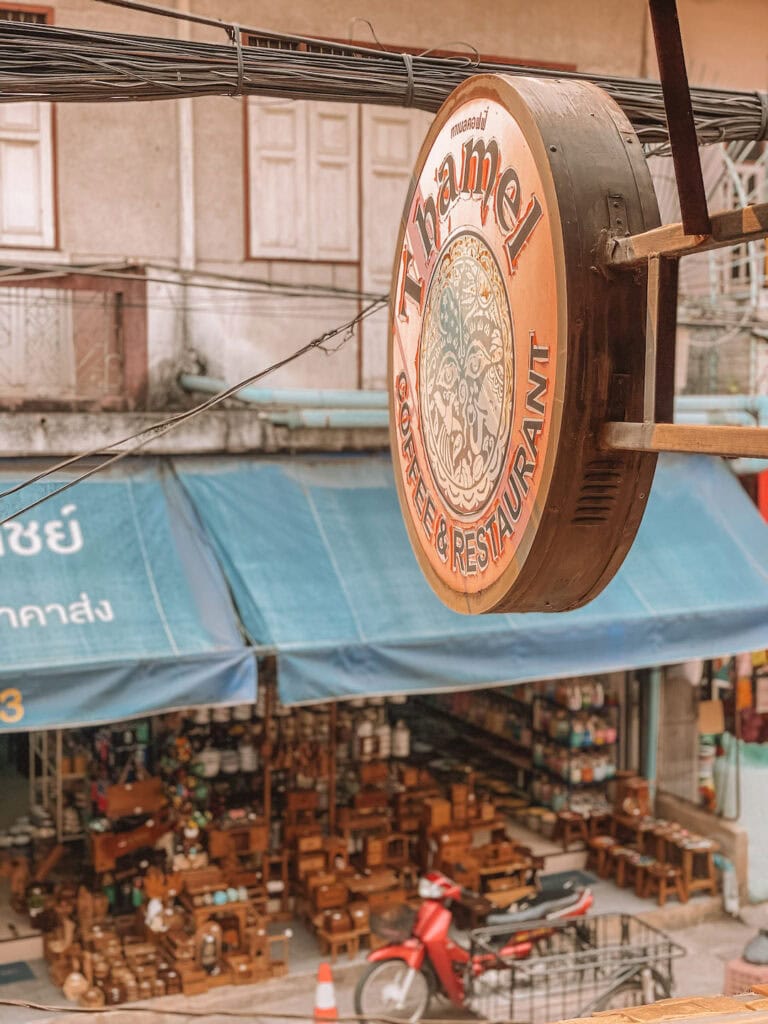 Sign of Thamel market, near Hmong Markets in Chiang Mai