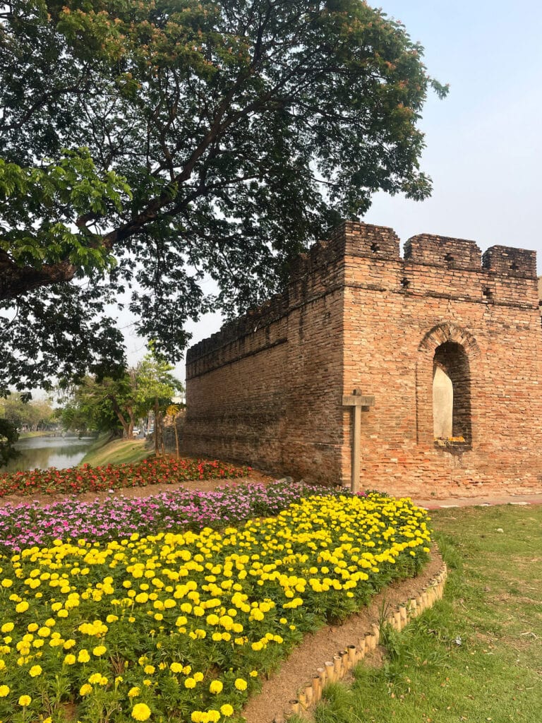 visiting the old walls of Chiang Mai city, 4 day Chiang Mai itinerary