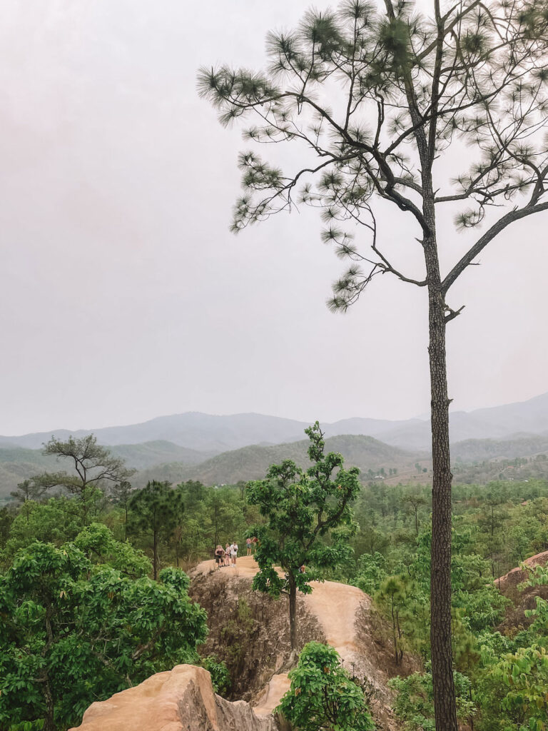 pai canyon, close to sunset on a misty evening. things to do in Pai