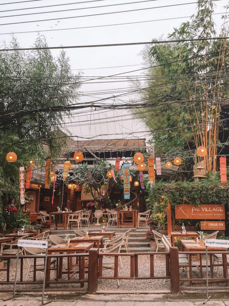 the front of Pai Village Boutique hotel