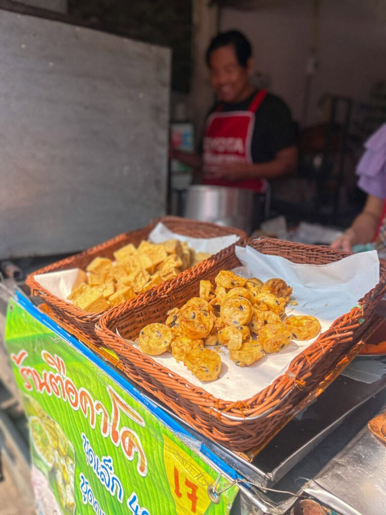 Vegan street food in Chiang Rai, Thailand