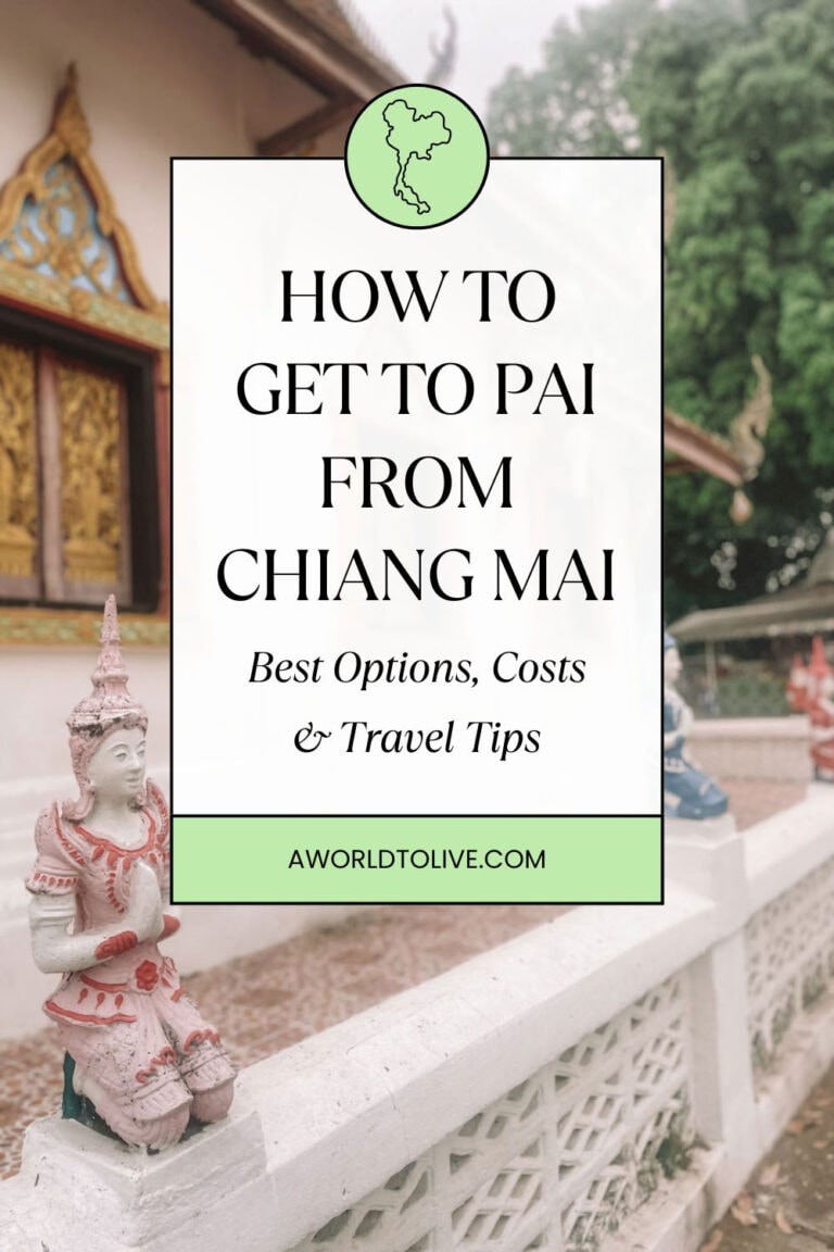 Thai temple behind text, how to get to pai from chiang mai. Share on Pinterest