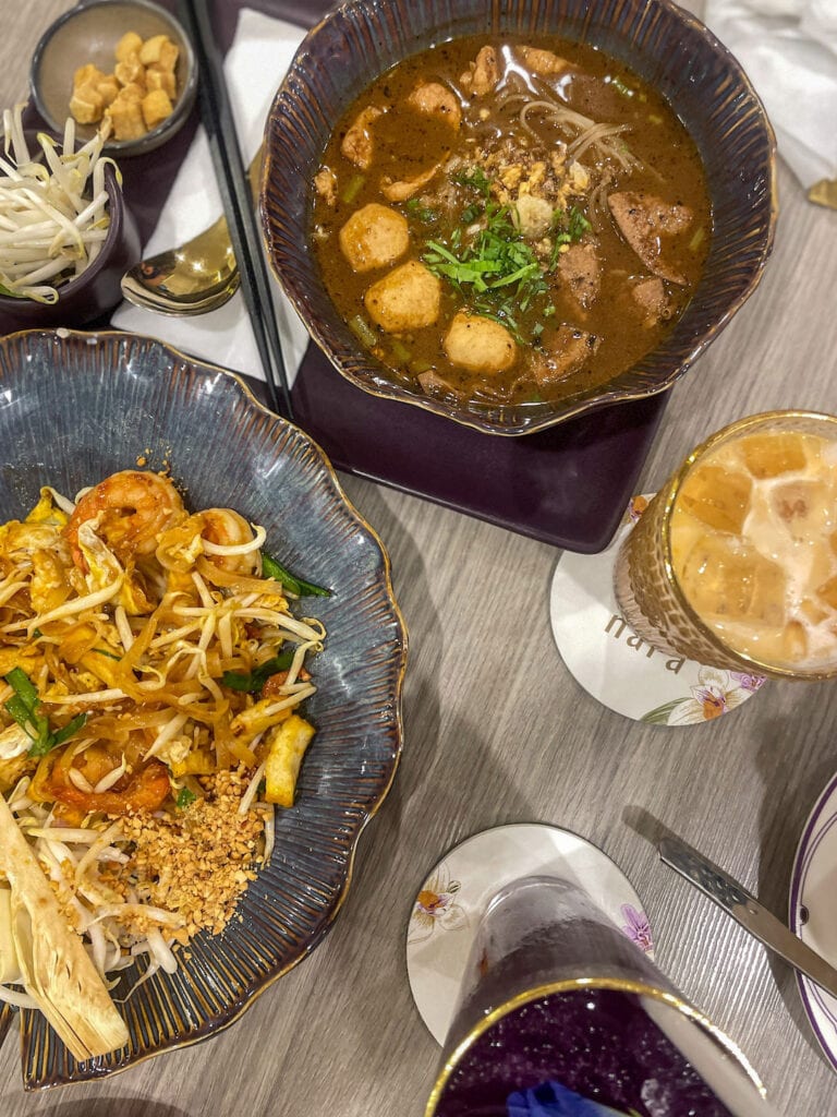 thai dinner at Nara Restaurant in Bangkok