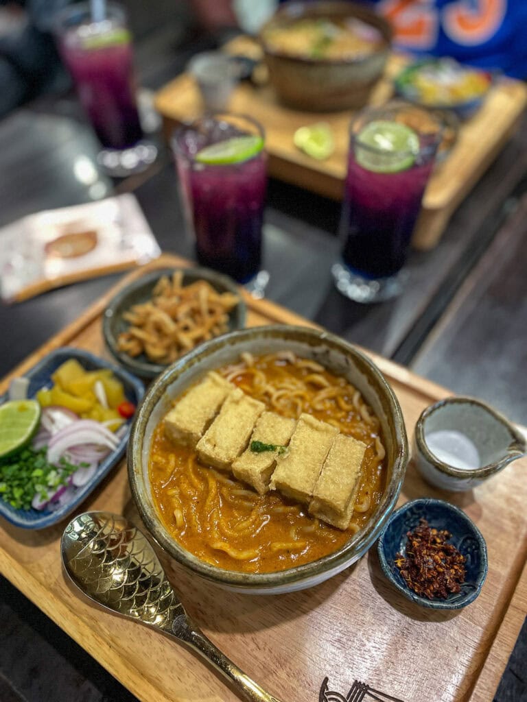 Traditional northern thailand dish, Khao Soi. Lunch in Bangkok