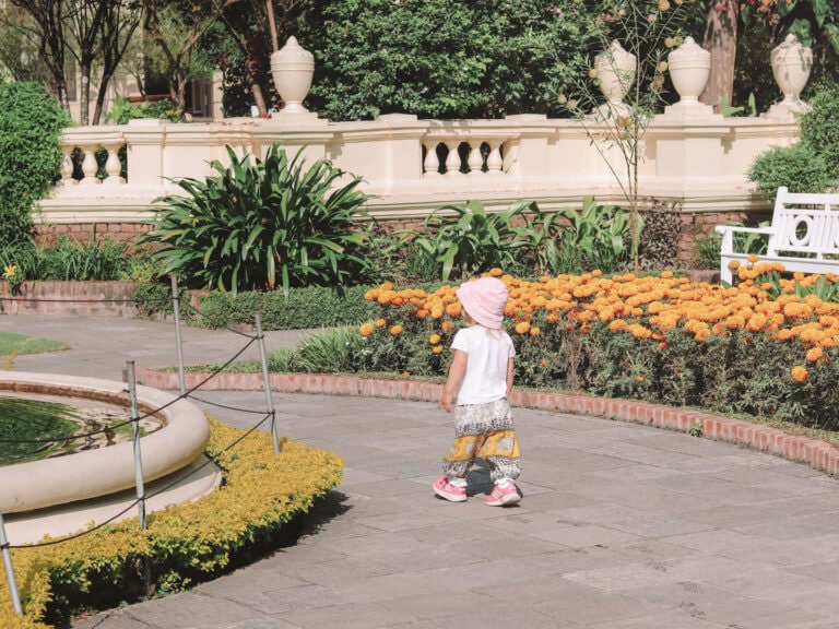 Traveling to Kathmandu with kids and visiting garden of dreams