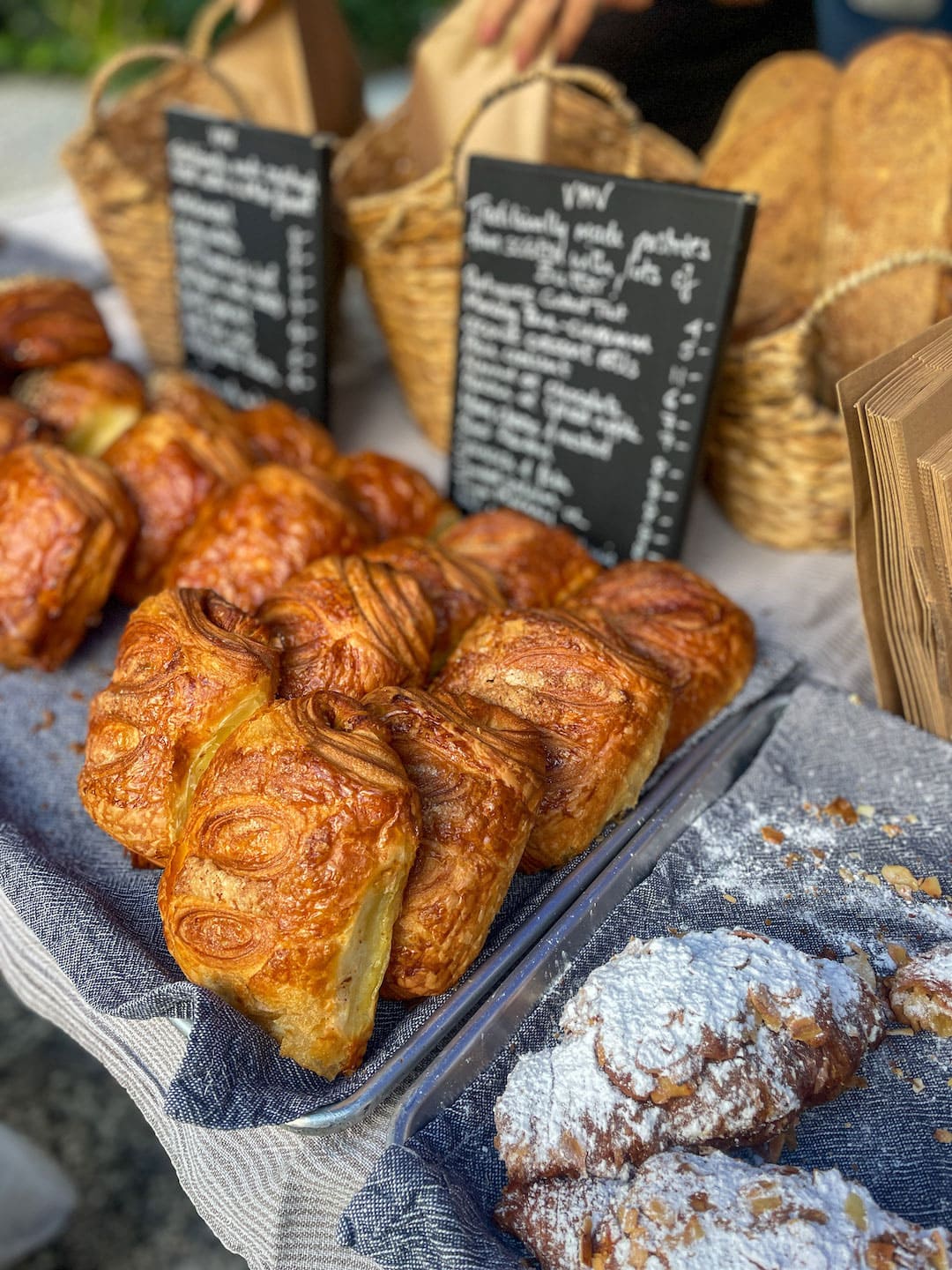 Delicious freshly baked pastries at VMV Bakery market stall. Things to do in Rarotonga